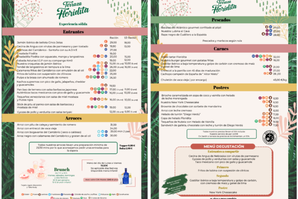 Carta La Floridita